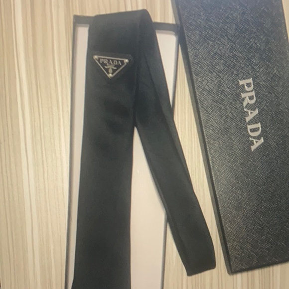 Prada Black Silk Tie - Picture 1 of 5